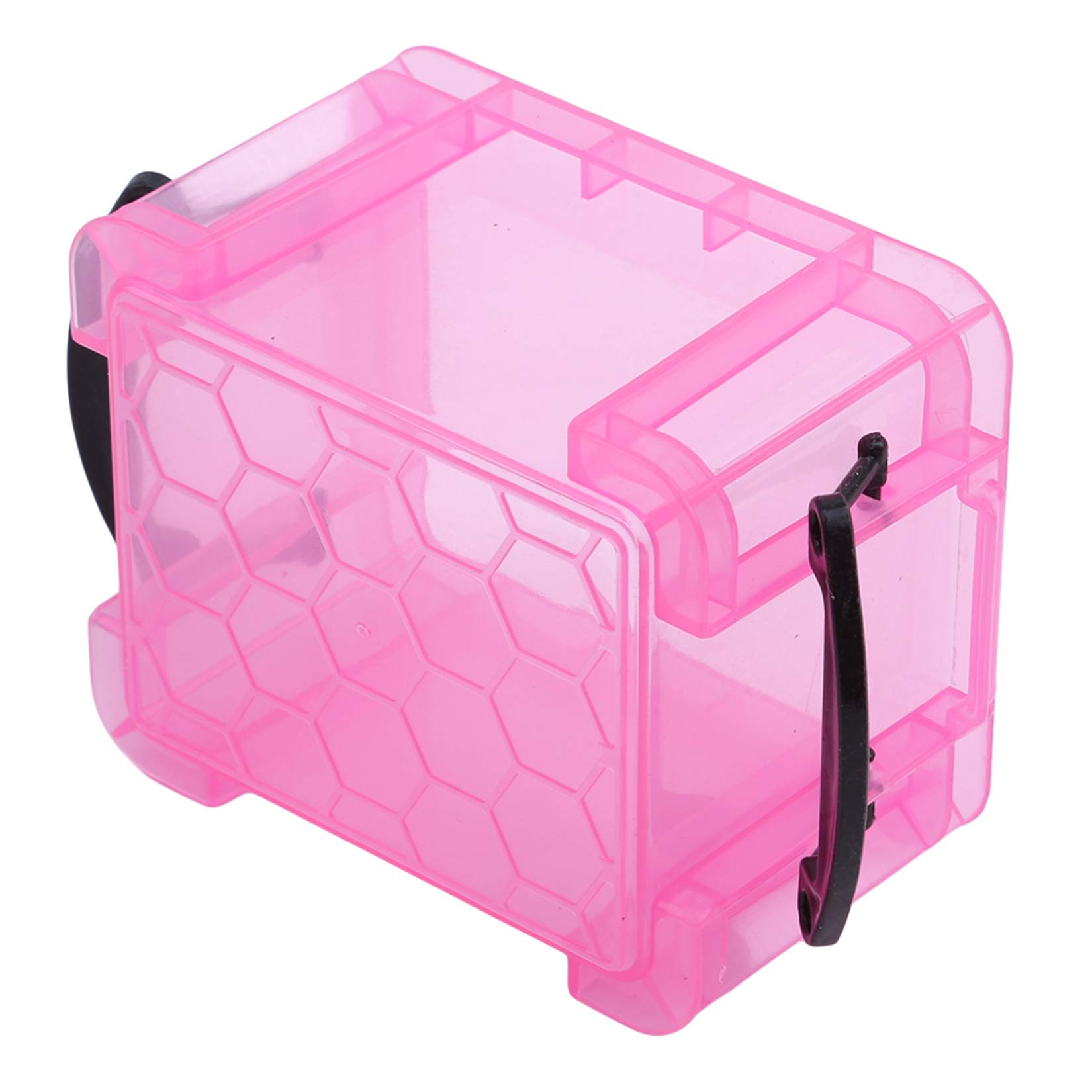 Mini Transparent Storage Box with Lock Lid - Cute Desktop Organizer for Office Supplies, Jewelry & Makeup | Portable Finishing Case Container | Perfect for Home, Office & Travel Organization