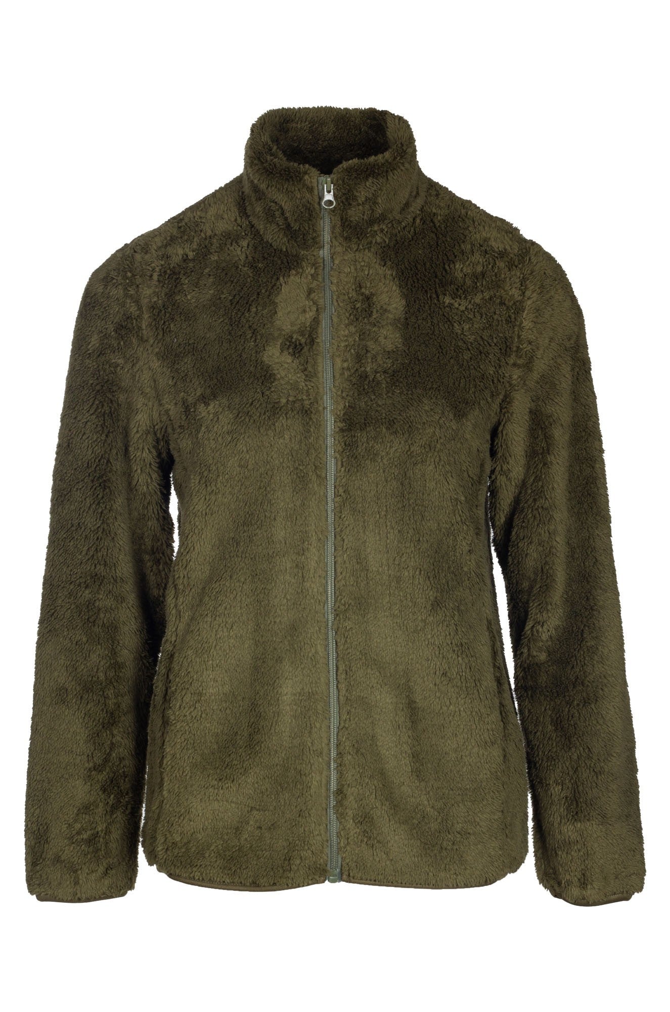 Teddy Fleece Jacket Women's Cozy Winter Outerwear - Olive Green Soft Warm Pullover (Style 3421B1) | Perfect for Casual Outings, Travel & Cold Weather Fashion