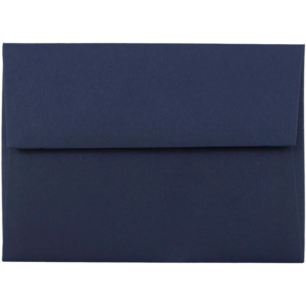 Blank Greeting Cards Set with Envelopes - Navy Blue A6 Size (25/Pack) for Weddings & Thank You Notes