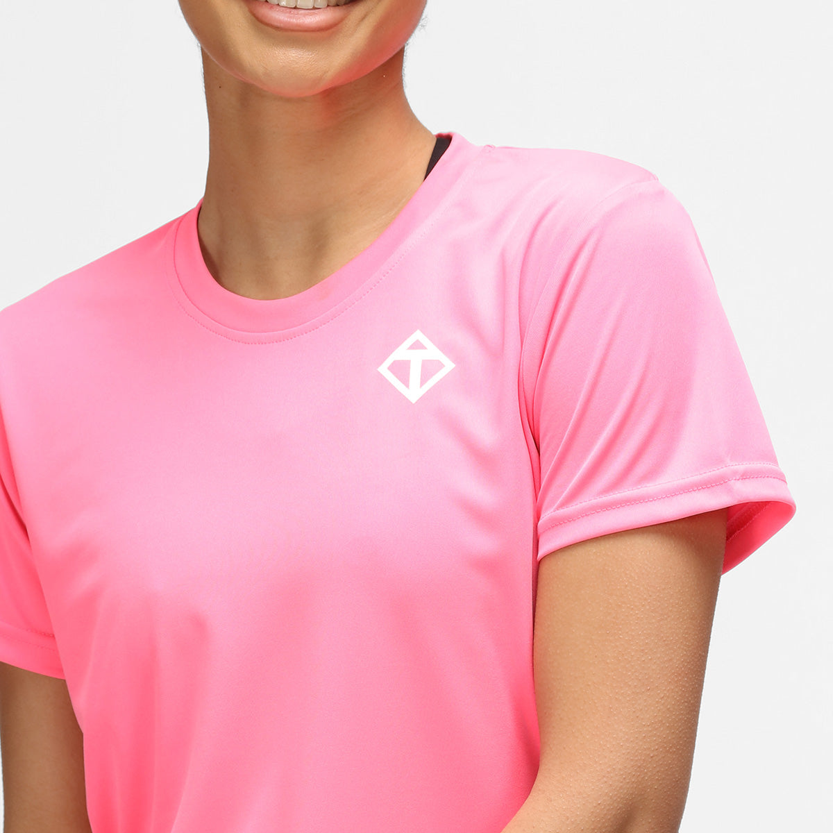 Bright Pink Diamond Women's Technical T-Shirt - Moisture-Wicking, Breathable & Stylish for Workouts, Yoga & Outdoor Activities