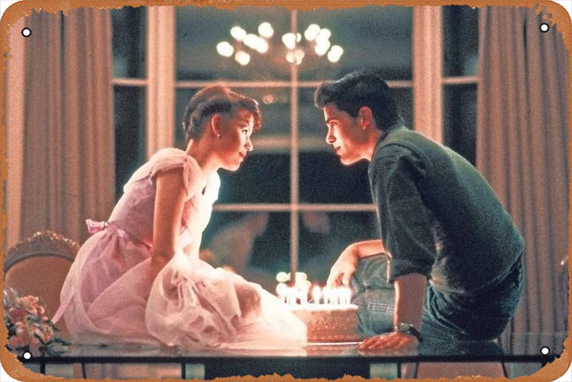 Vintage 16 Candles Movie Poster - Samantha & Jake Ryan 8x12 Inch Metal Tin Sign for Man Cave, Bar, Diner & Retro Home Decor - Funny 80s Film Memorabilia Gift for Fans