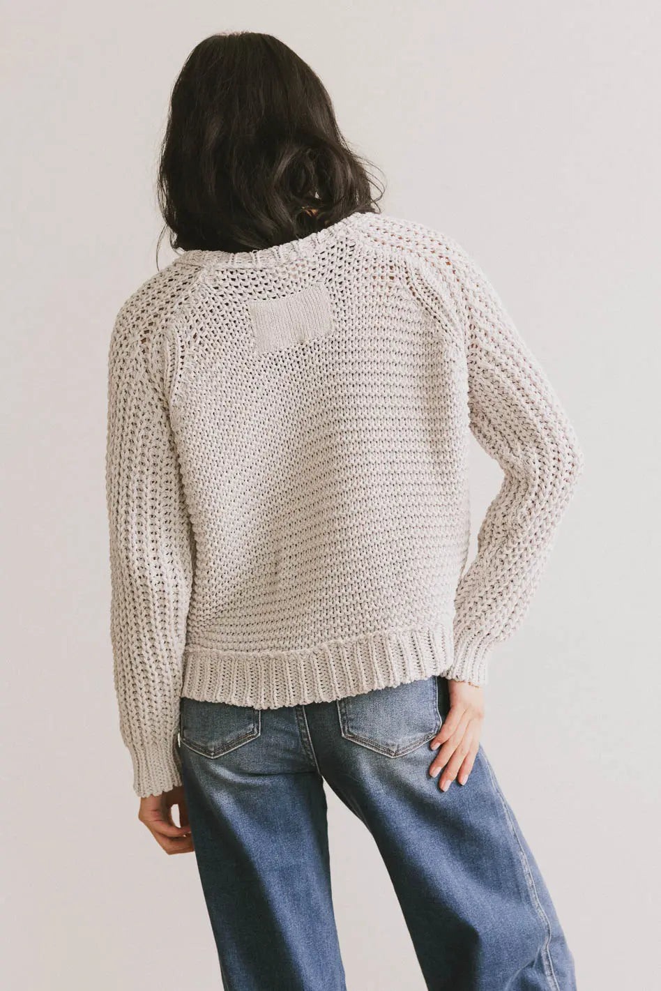 Juniper Textured Grey Sweater for Women | Cozy Knit Pullover | Perfect for Fall & Winter Outfits, Casual Wear & Layering