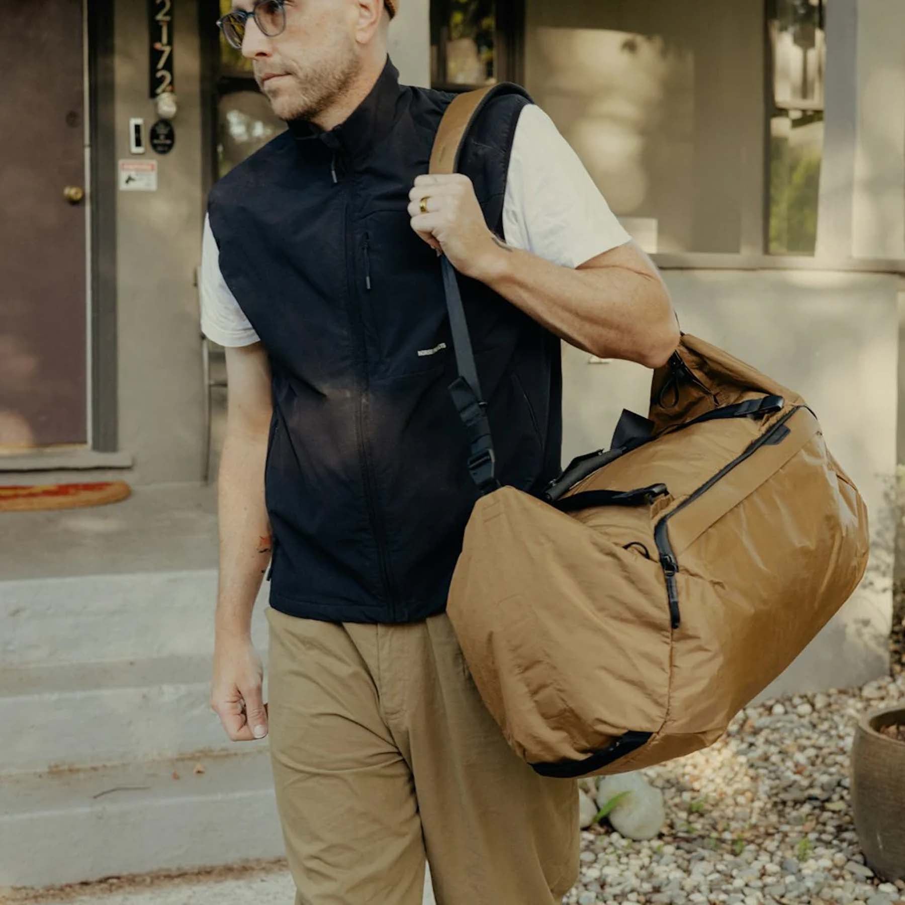 Peak Design Travel Duffel 50L - Waterproof Carry-On Duffel Bag for Travel, Gym & Outdoor Adventures | Durable & Lightweight Luggage for Camping, Hiking & Weekend Trips