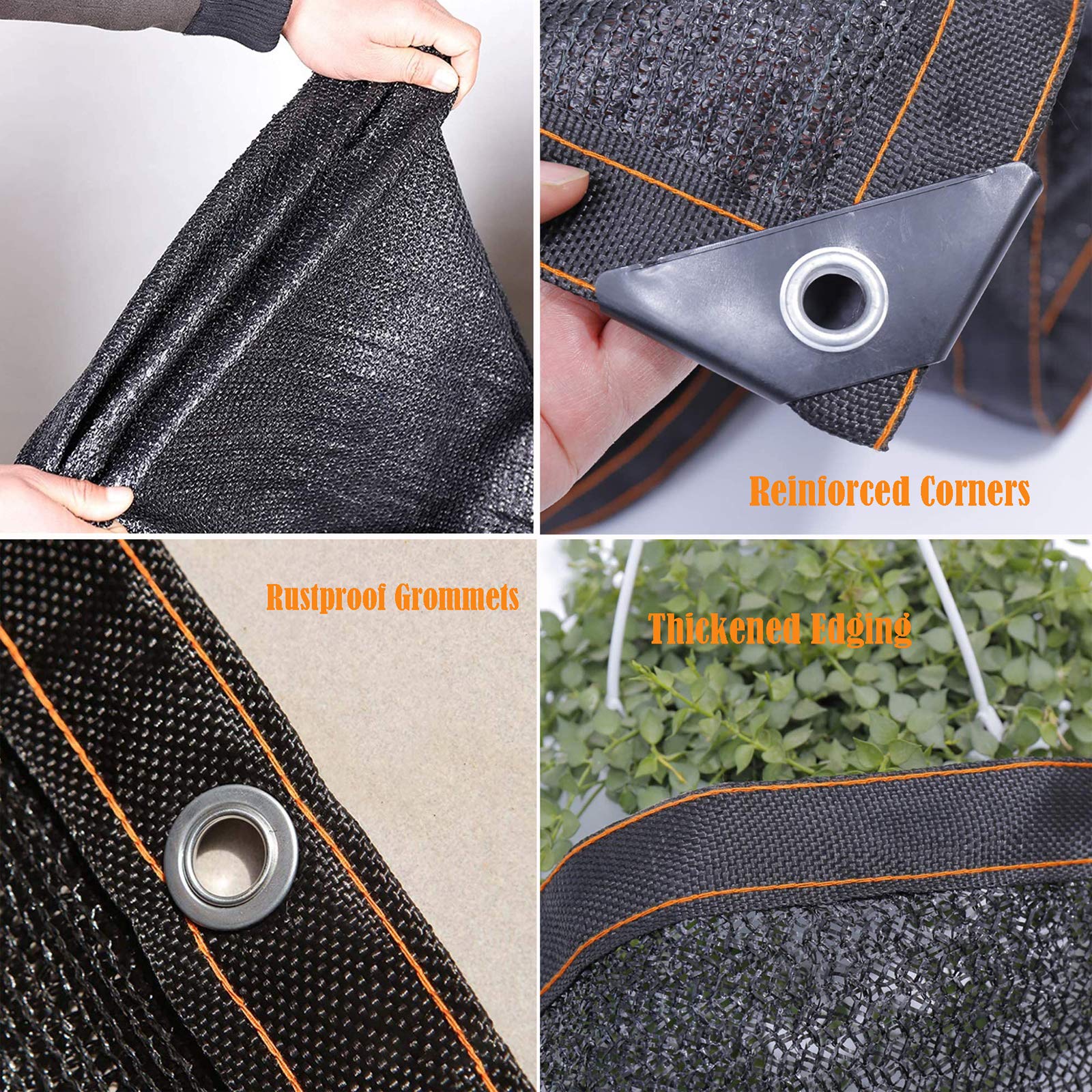 13x30ft UV Resistant Shade Cloth for Plants - Outdoor Sunblock Shading Net with Reinforced Grommets | Windproof Greenhouse Cover for Garden, Patio, Lawn & Backyard | Perfect for Plant Protection, Sun Shade Canopy & Outdoor Furniture Cover