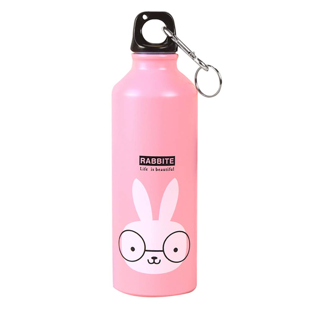 Kaaka 500ml Insulated Aluminum Water Bottle - Leak-Proof Cartoon Animal Design, Portable Stainless Steel Drinkware for Outdoor, Travel, Sports & Running - Perfect for Hiking, Gym, School & Office Use
