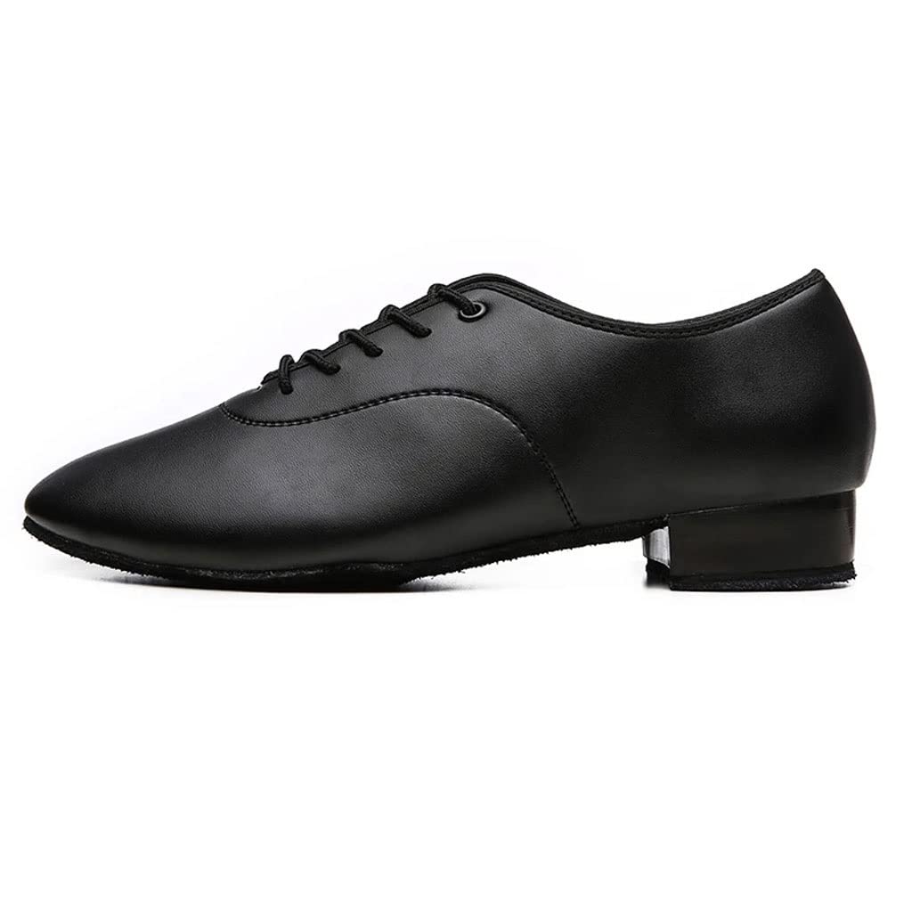 Professional Latin Dance Shoes for Men - Ballroom Tango Salsa Shoes in Black | Size 42 | Perfect for Social Dancing & Competition