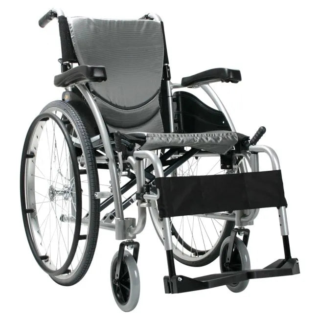 Ultra Lightweight Wheelchair S Ergo 115 - Portable Folding Wheelchair for Adults & Seniors - Ergonomic Design for Comfort & Mobility - Perfect for Travel, Home Use & Daily Activities