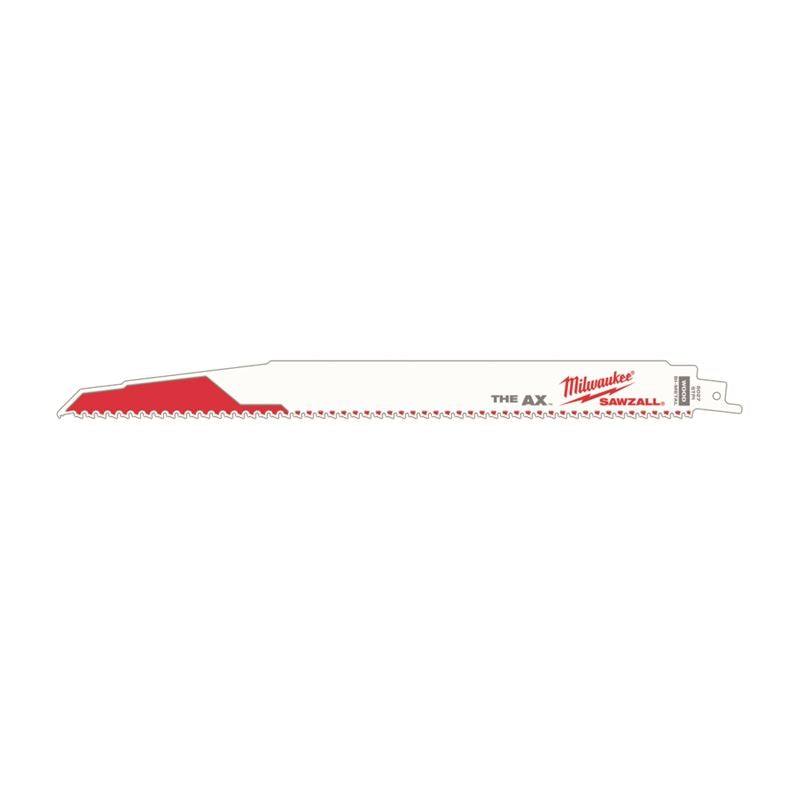 48 00 5027 12 in. 5 TPI The Ax SAWZALL Reciprocating Saw Blades - 5 Pack - Heavy Duty Metal & Wood Cutting - Perfect for Demolition, Renovation & Construction Projects