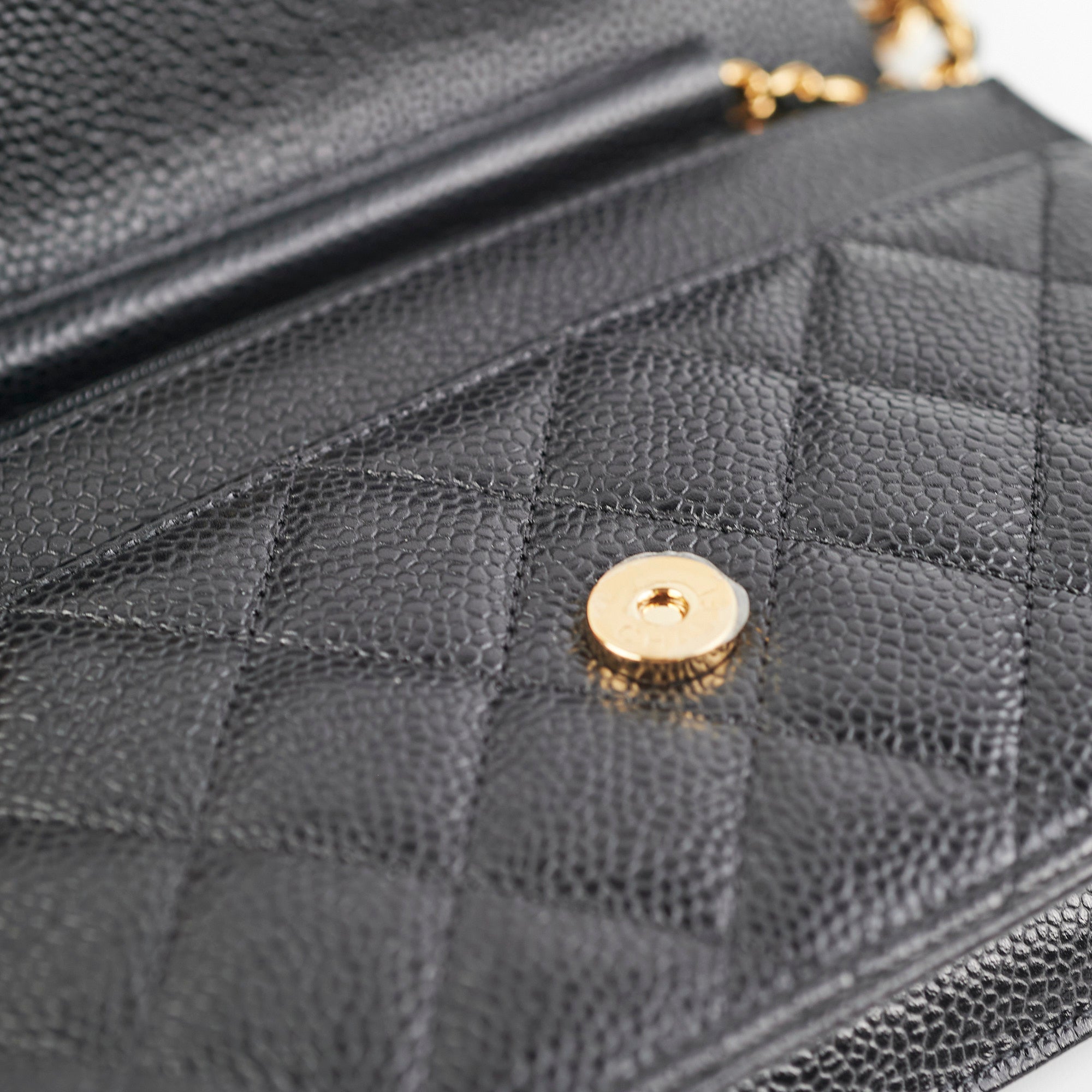 Chanel Caviar Quilted Wallet On Chain Black Crossbody Bag - Elegant & Stylish for Parties, Dates & Evening Events