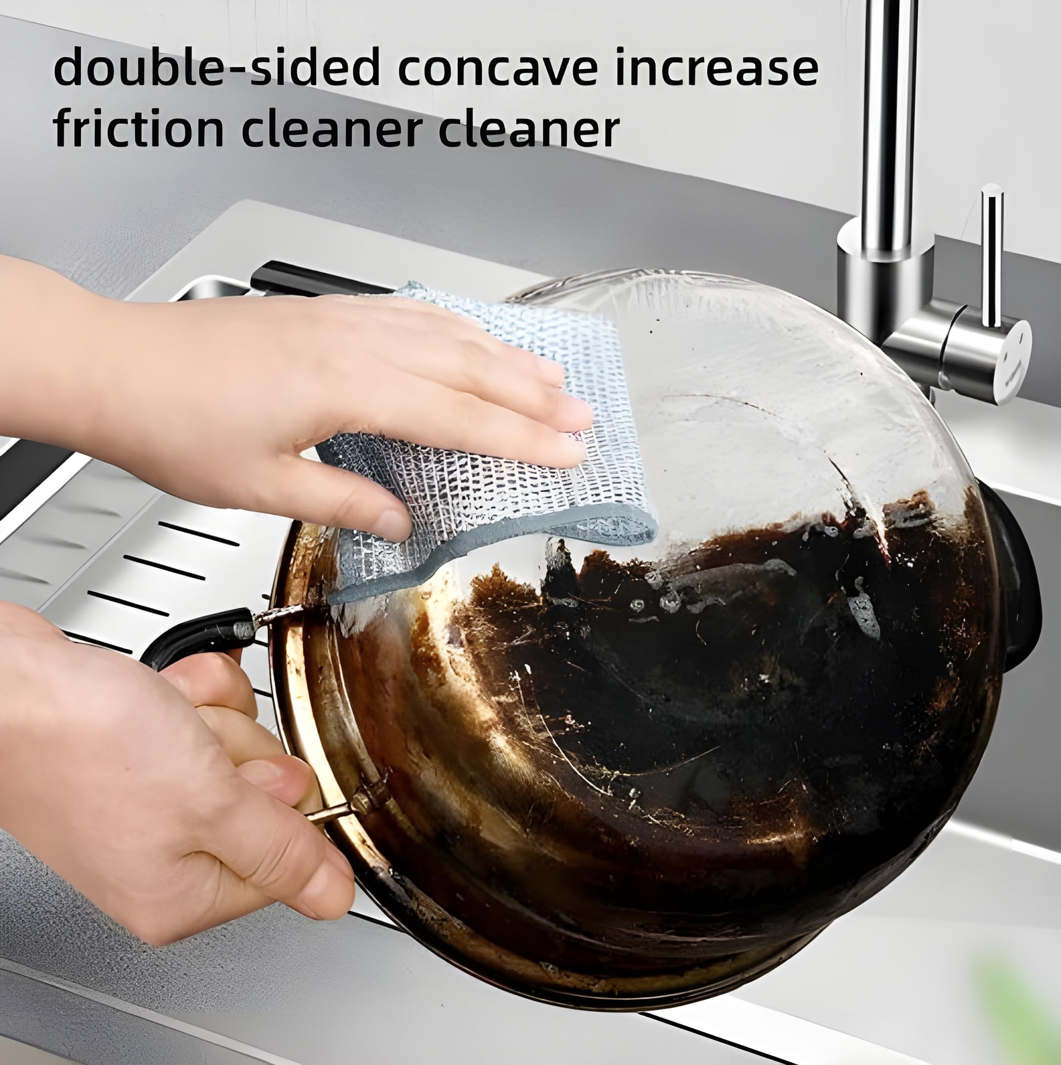 Premium Stainless Steel Scrubber Pads - 6 Pack Multipurpose Dishwashing Scourers | Non-Scratch Wire Dishcloths for Wet & Dry Cleaning | Heavy Duty Kitchen Scrub Pads for Dishes, Sinks, Countertops | Easy Rinse & Machine Washable | Perfect for Daily Kitchen Cleaning & Tough Stain Removal