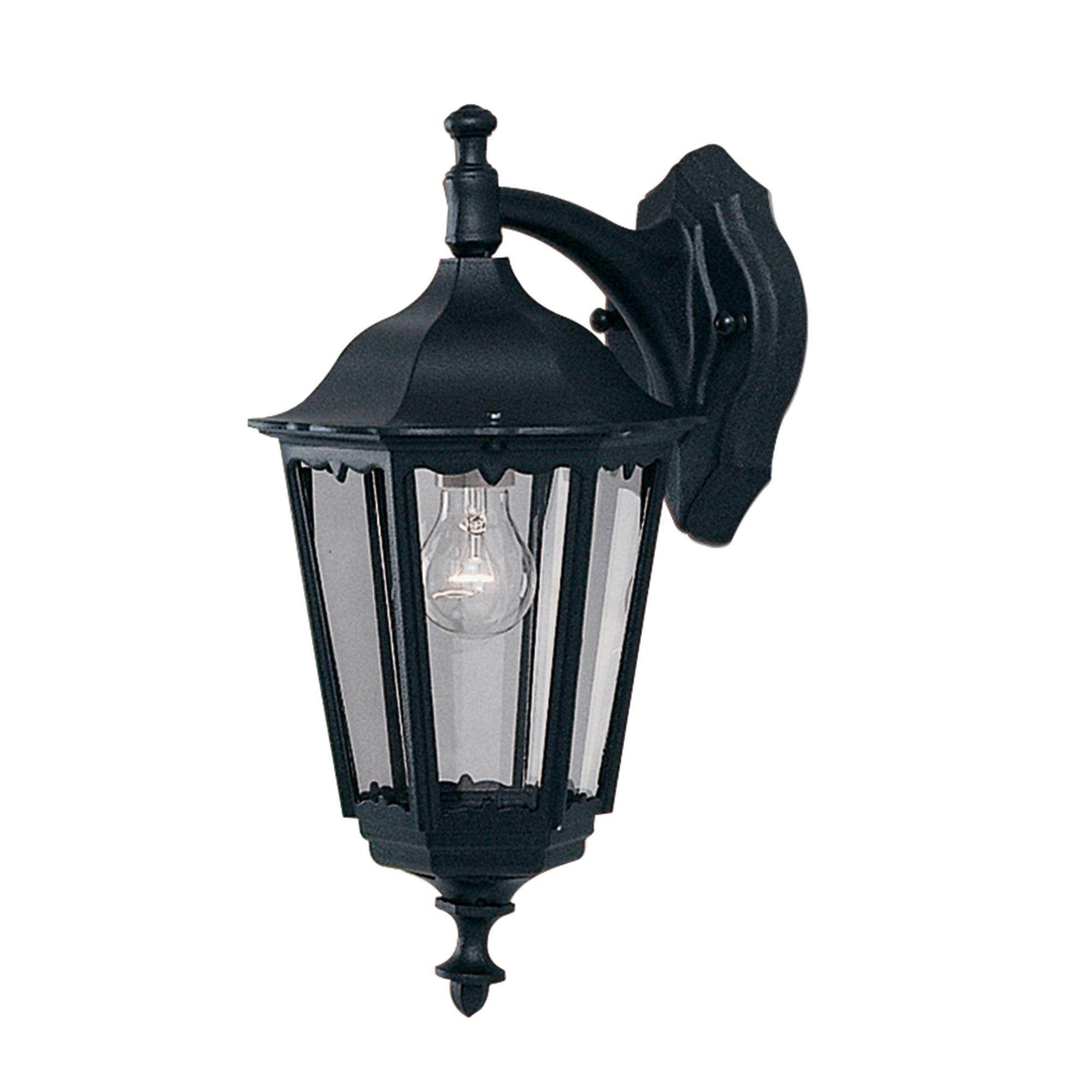 ALEX OUTDOOR UP/DOWN WALL LIGHT - Black Metal & Glass Sconce for Porch, Patio, and Garden Lighting