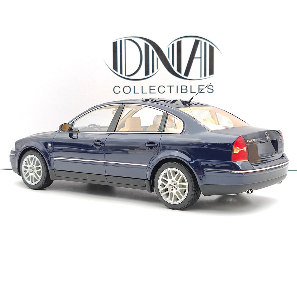 1/18 Scale Volkswagen VW Passat W8 2001 Blue Resin Model Car - DNA Collectibles DNA000029 - Perfect for Car Enthusiasts, Collectors, and Gift Giving
