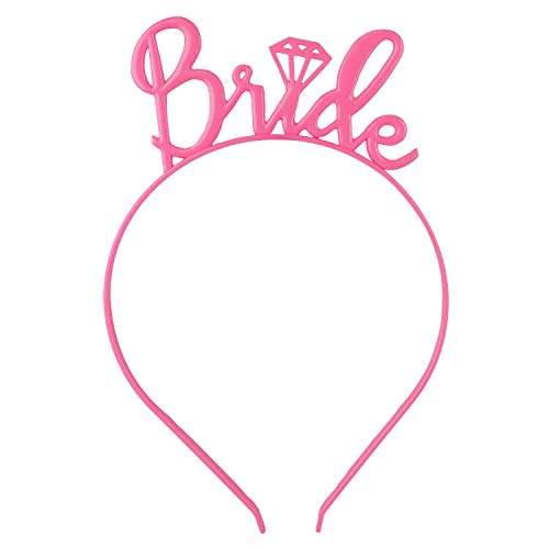 Sparkling Pink Bride Tiara Headband - Elegant Wedding Hair Accessory for Bridal Shower, Bachelorette Party & Special Occasions