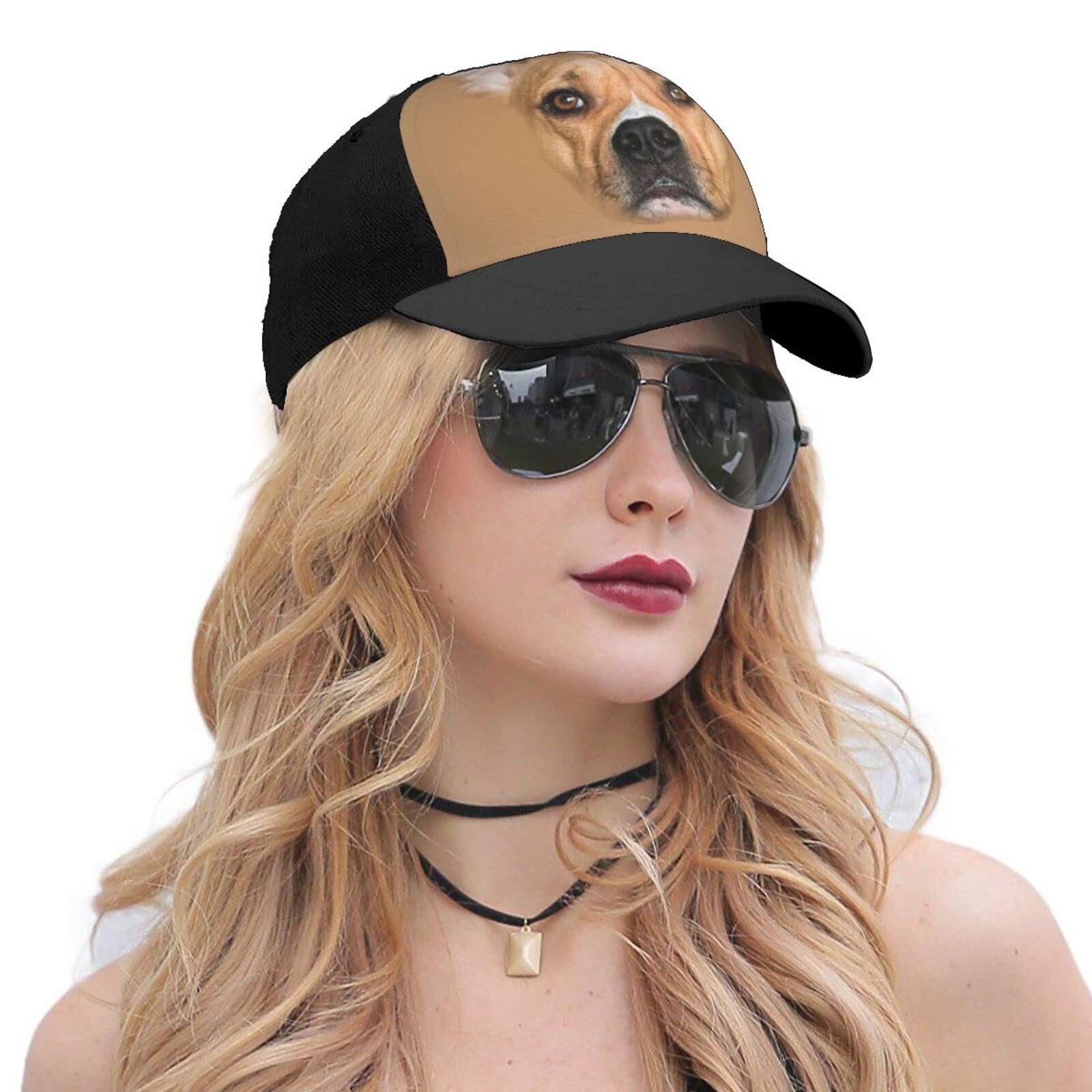 Pit Bull Terrier Baseball Cap - Adjustable Trucker Hat for Men & Women - Breathable Mesh Sun Hat for Outdoor Activities - Black Unisex Hat for Hiking, Fishing, and Sports