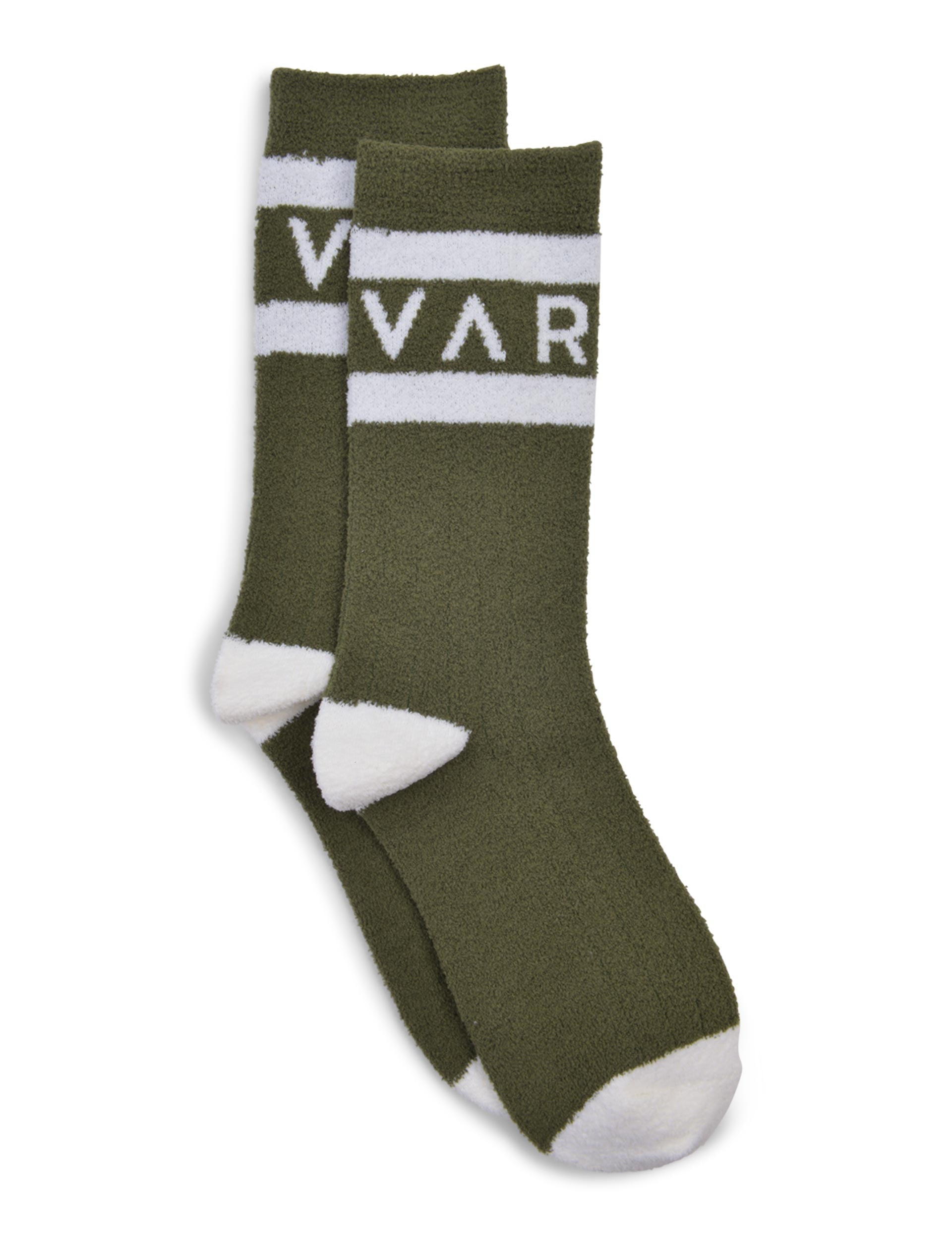 Spencer Sock - Dark Olive/Egret - Comfortable & Durable Casual Socks for Men & Women - Perfect for Everyday Wear, Hiking & Outdoor Activities