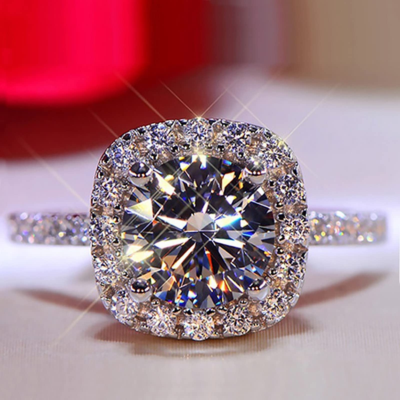 Exquisite Full Diamond Ring for Women – Elegant Engagement Ring, Wedding Jewelry Gift for Her – Perfect for Proposals, Anniversaries & Special Occasions