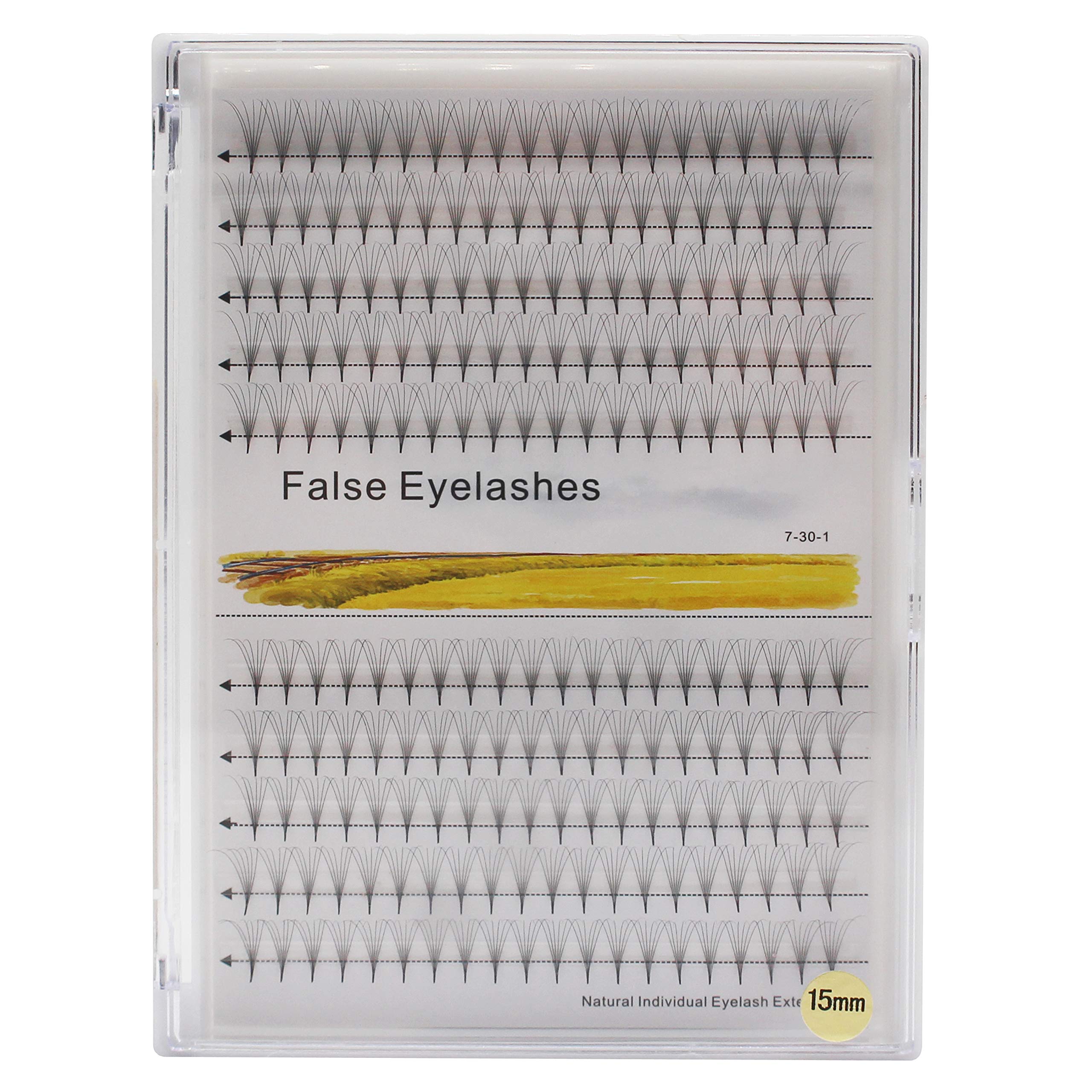 6D 200 Fans D Curl Premade Russian Volume Eyelash Extensions - Long Stem Lashes for Dramatic Look (12mm) | Perfect for Bridal, Party & Special Occasions