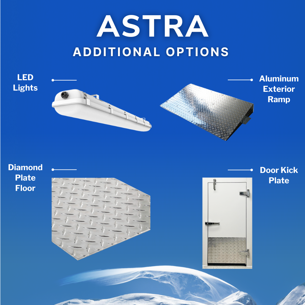 8x18 Walk-In Cooler by Astra - No Floor Included | Commercial Refrigeration for Restaurants, Grocery Stores & Food Storage