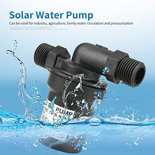 12V 10W Solar Water Pump - High Temperature Brushless DC Circulation Pump with 1/2