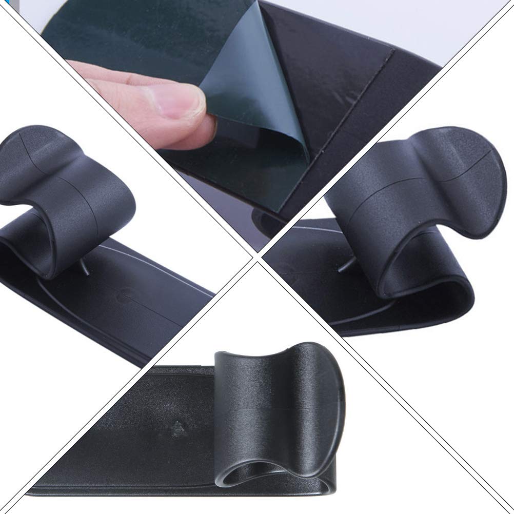 VICASKY 3-Pack Car Umbrella Holder & Purse Hanger - Adhesive Wall Mount Hook for Women's Bags, Wallets & Umbrellas - Durable PP Vehicle Interior Organizer for Car, Office & Home Use