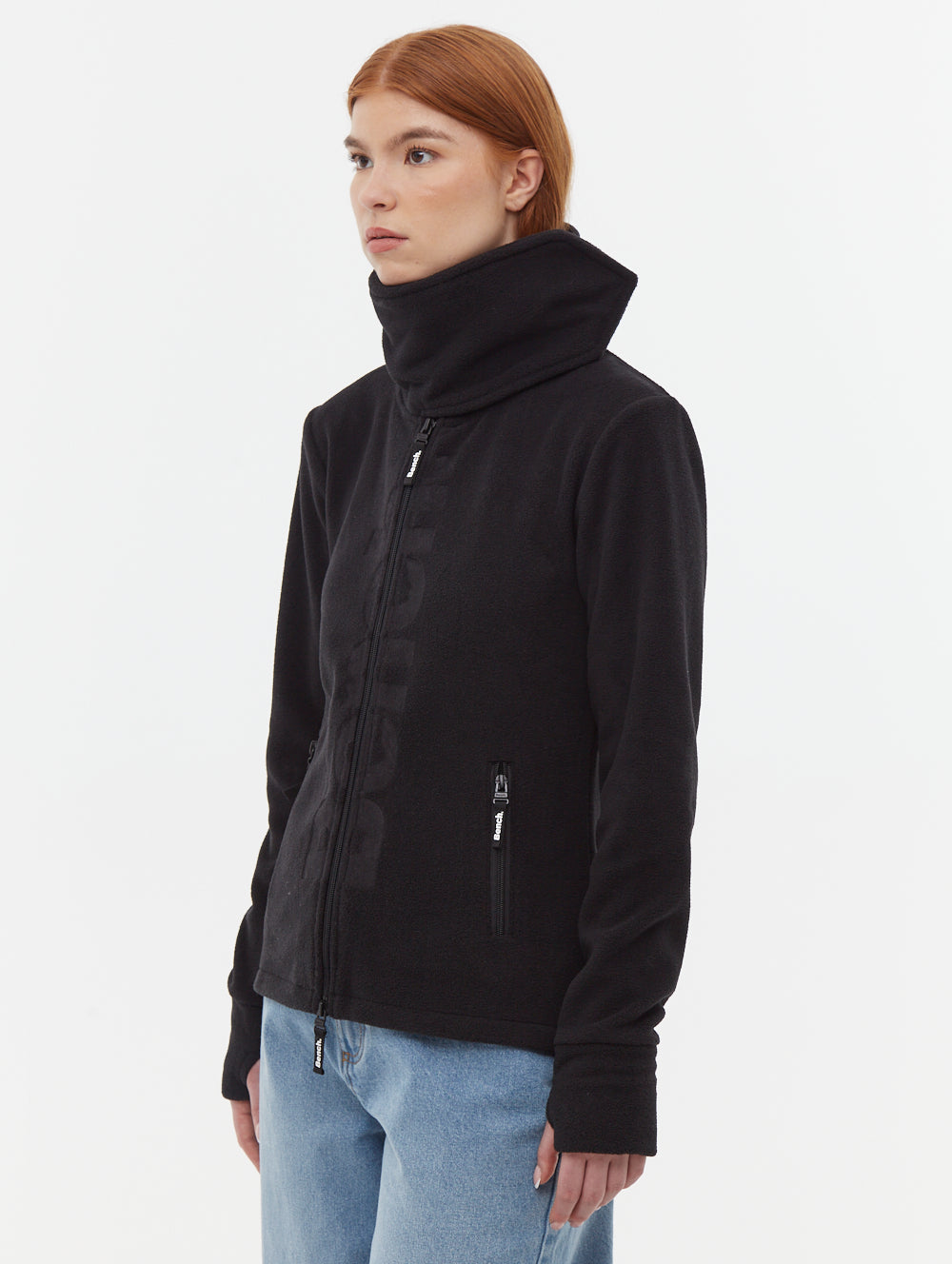 Finish Microfleece Funnel Neck Zip Up Jacket for Women - Warm Winter Pullover with Zipper - Perfect for Hiking, Camping & Outdoor Activities