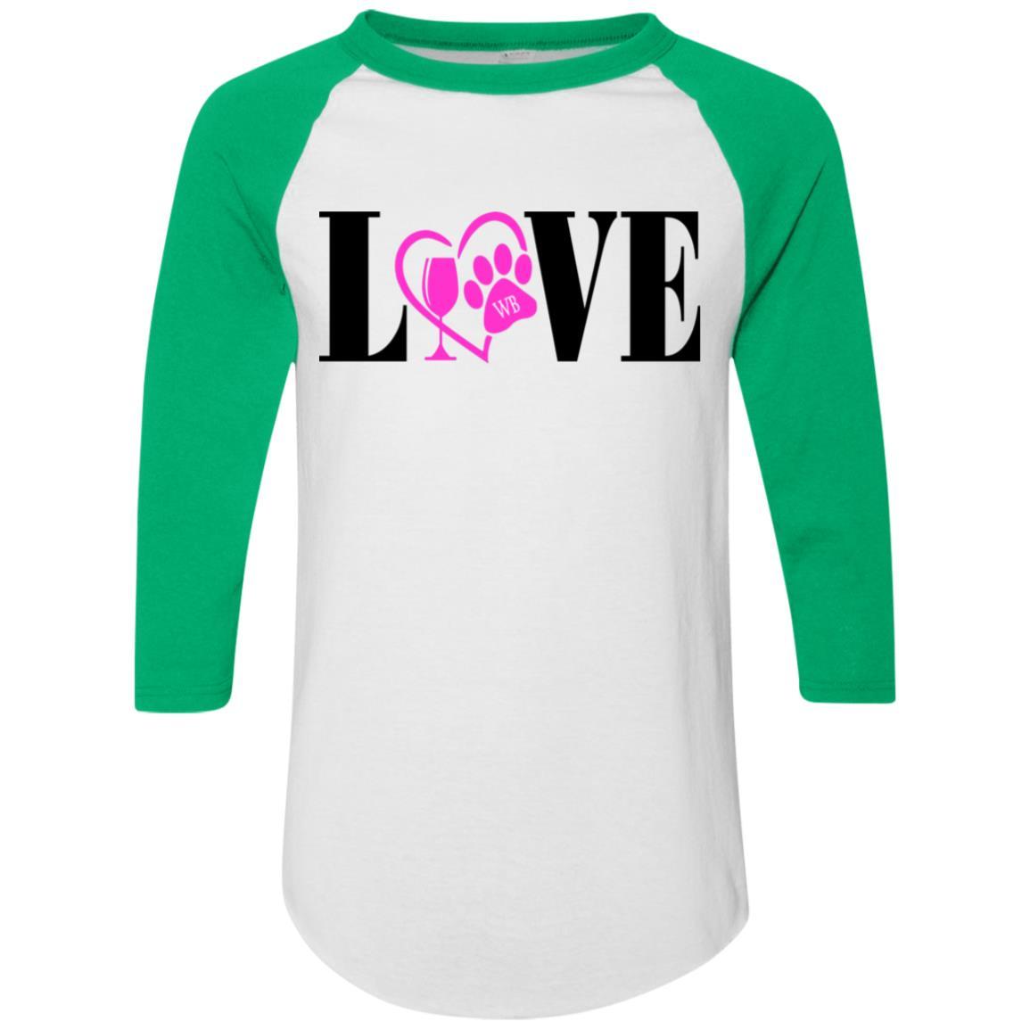WineyBitches.co Women's Colorblock Raglan Jersey T-Shirt - Trendy Casual Tee for Everyday Wear & Lounge