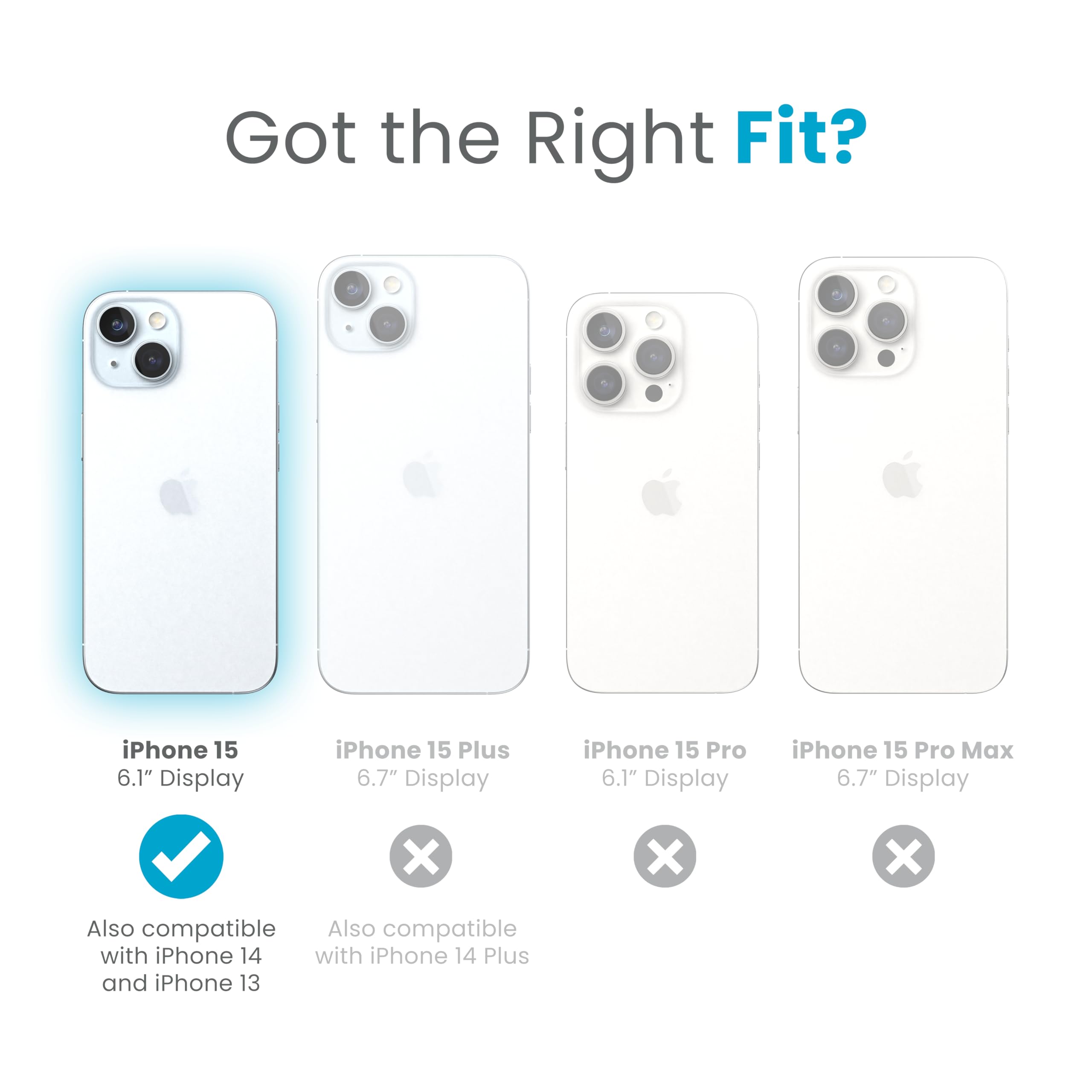 Speck Presidio Clear iPhone 15 Case with ClickLock No-Slip Grip | MagSafe Compatible | 6.1 Inch Drop Protection Phone Cover for iPhone 15, 14 & 13 | Anti-Yellowing Crystal Clear Design | Perfect for Everyday Use, Commuting & Outdoor Activities