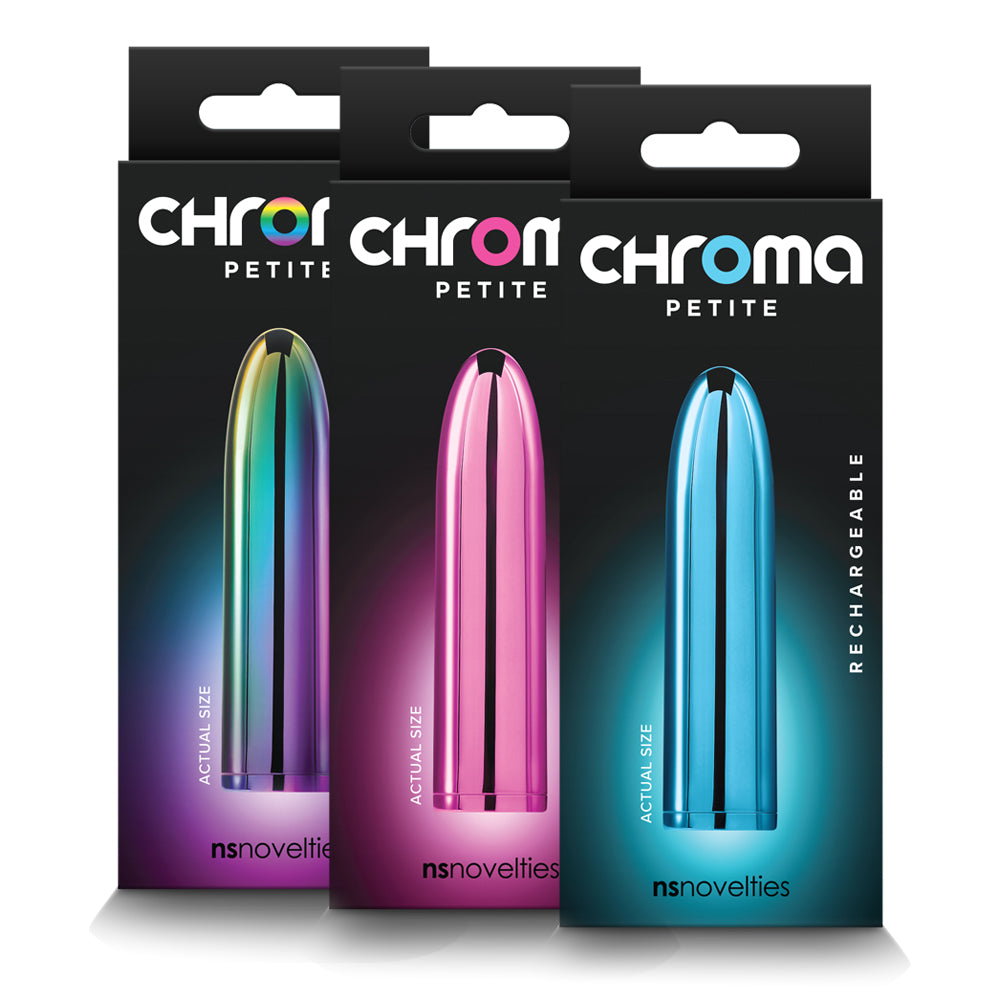 Chroma Petite Rechargeable Metallic Bullet Vibrator - Powerful Mini Personal Massager for Women, Discreet & Waterproof - Perfect for Solo Play, Couples & Travel