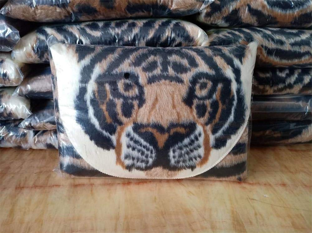 Faux Fur Tiger Print Area Rug - Soft Cowhide Simulation Carpet 31.5x41.3 Inch - Perfect for Living Room, Bedroom & Nursery Decor