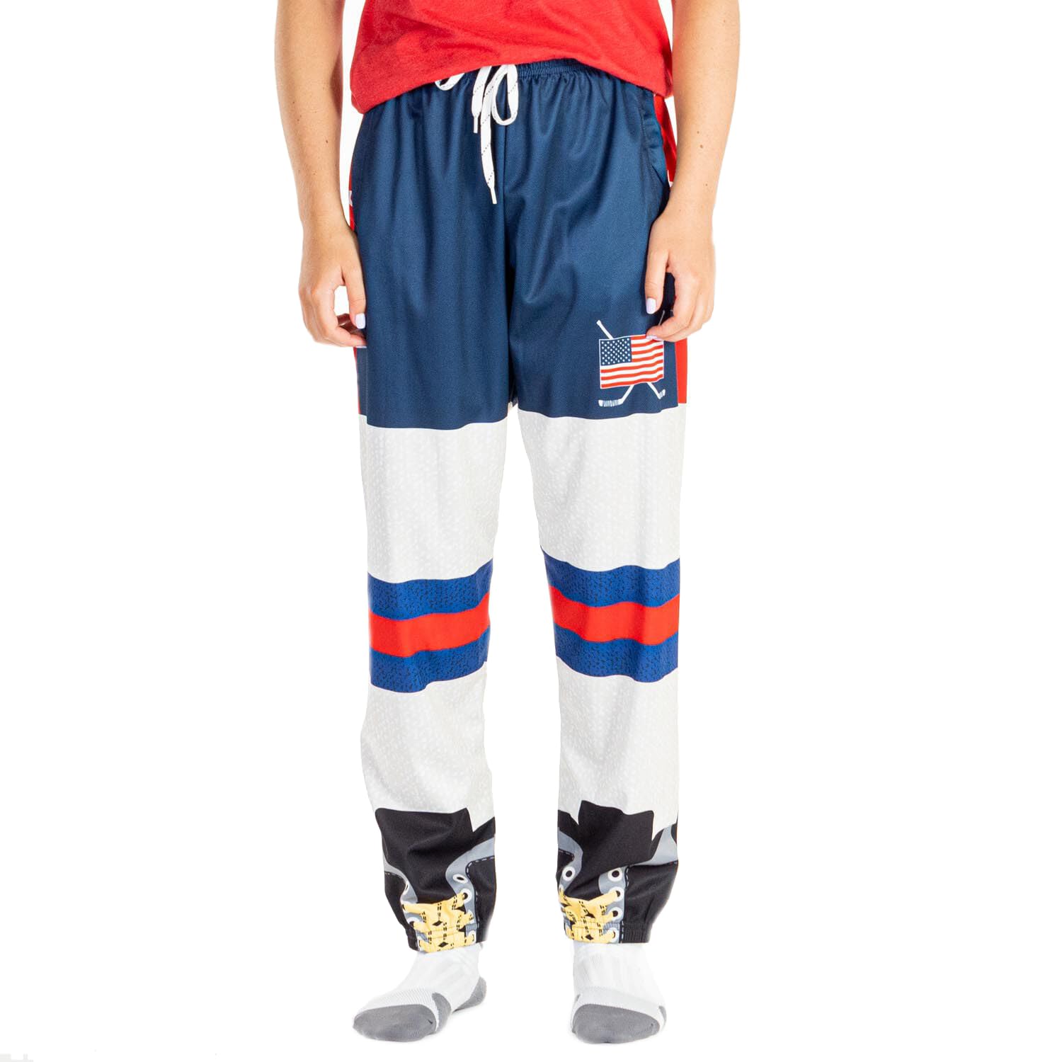 ChalkTalkSPORTS Hockey Lounge Pants for Men & Women - Comfortable Hockey Player Pajama Pants in Youth & Adult Sizes - Perfect for Game Day, Lounging, and Hockey Fan Gifts