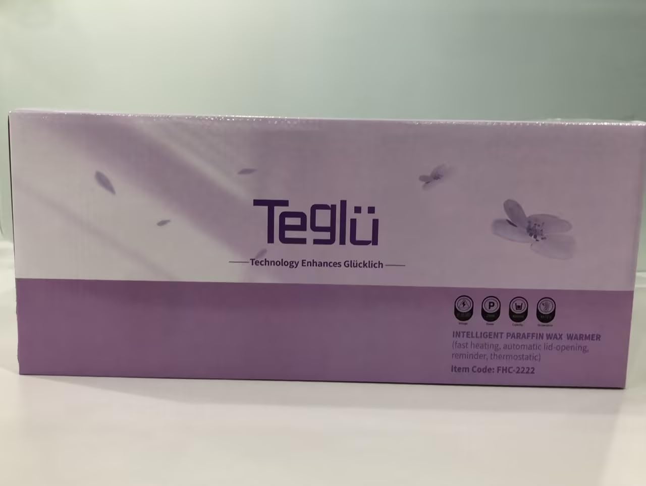 Teglu 4L Paraffin Wax Bath Machine for Hands & Feet with Auto Lid - Includes 3pcs Wax, Gloves & Brush - 200W Home & Salon Spa Therapy (FHC-2222) - Perfect for Pain Relief, Moisturizing & Relaxation