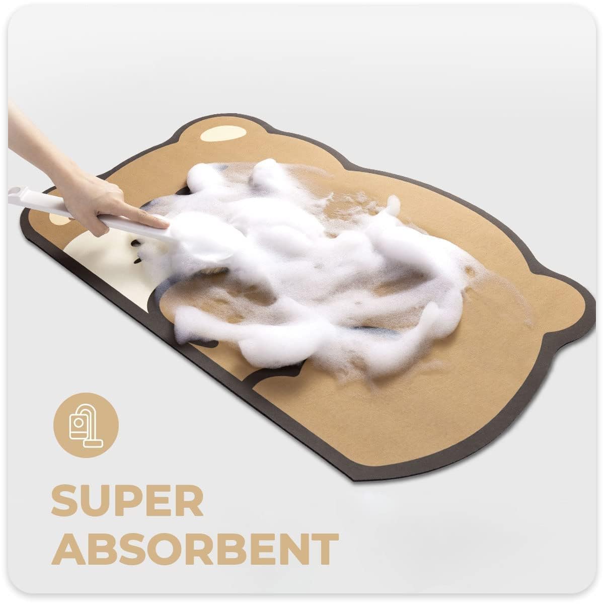 Cute Animal Bath Rug - Super Absorbent & Quick Dry Bathroom Mat, Non-Slip Soft Floor Mat for Bathroom & Kitchen, 15.7