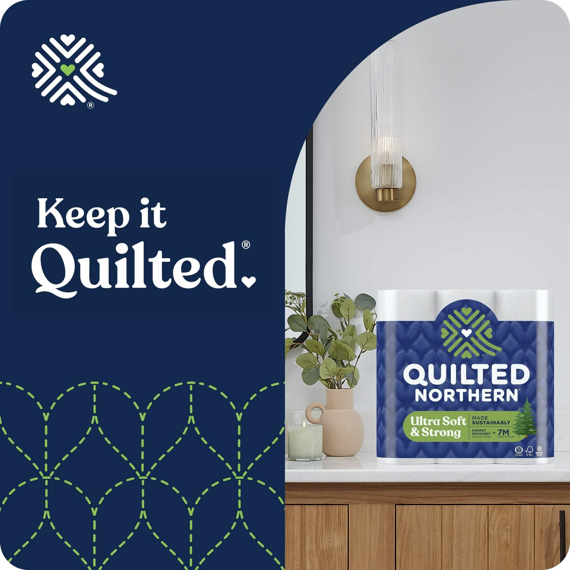 Quilted Northern Ultra Soft & Strong Toilet Paper - 4 Mega Rolls (Equals 16 Regular Rolls) | 5X Stronger & Premium Soft Bath Tissue | Perfect for Home, Office & RV Use