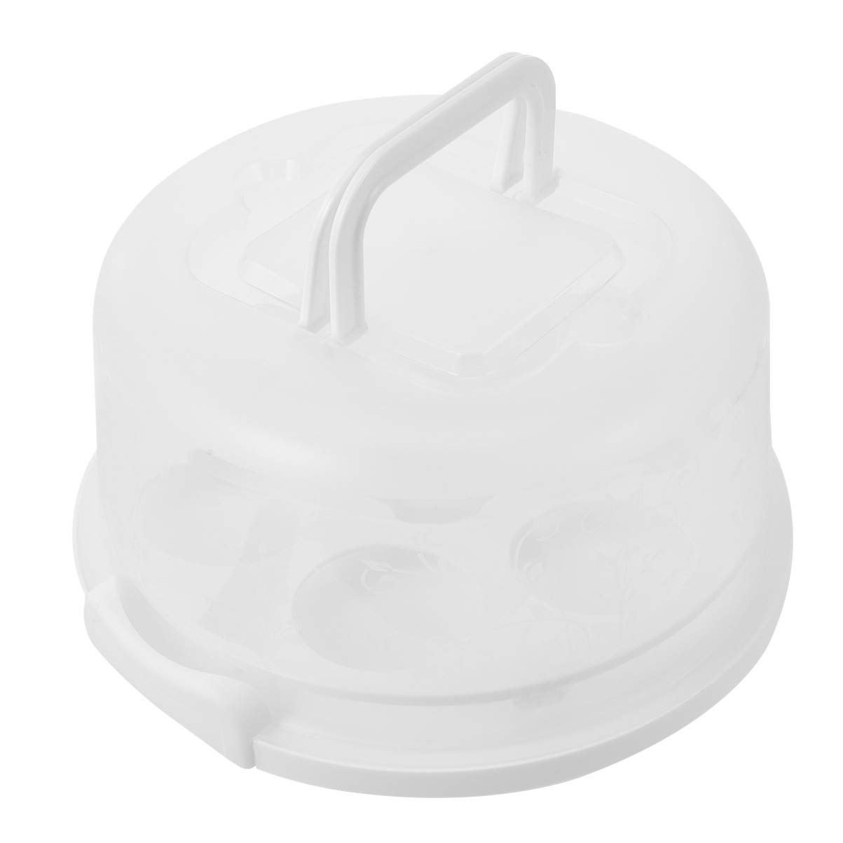 Hemoton 1-Piece White Cake Box - Portable Cake Carrier & Cupcake Storage Container for Transporting & Displaying Cakes, Cupcakes & Desserts - Perfect for Parties, Baking, Catering & Home Use