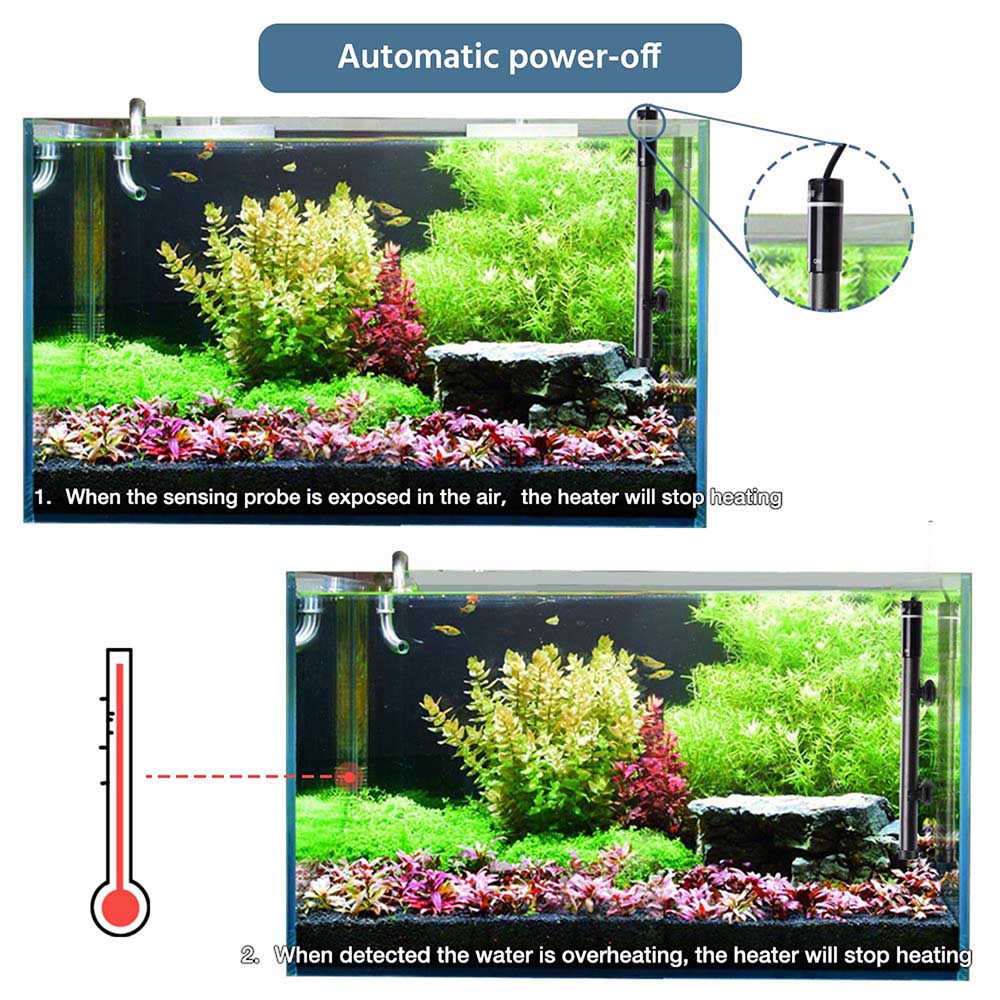 AquaBasik Titanium Aquarium Heater 400W - Submersible Fish Tank Heater for Saltwater & Freshwater Tanks | Perfect for Tropical Fish, Reef Tanks & Aquatic Pets