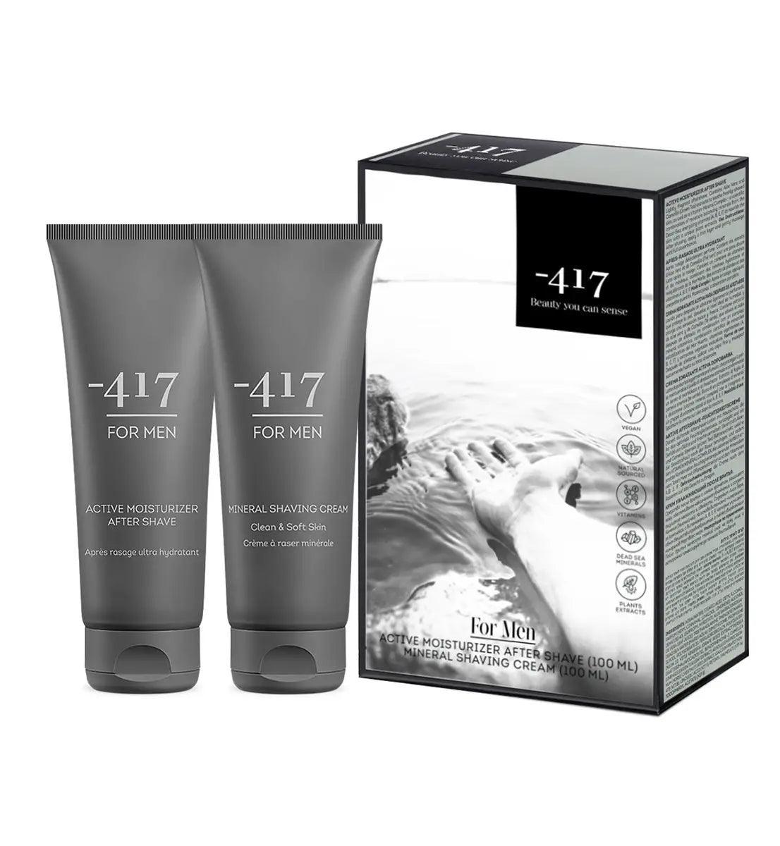 Minus 417 Mineral Shaving Cream & After Shave Duo for Men - Natural Skincare Set for Smooth Shaving & Post-Shave Care - Perfect for Daily Grooming Routine & Travel Essentials
