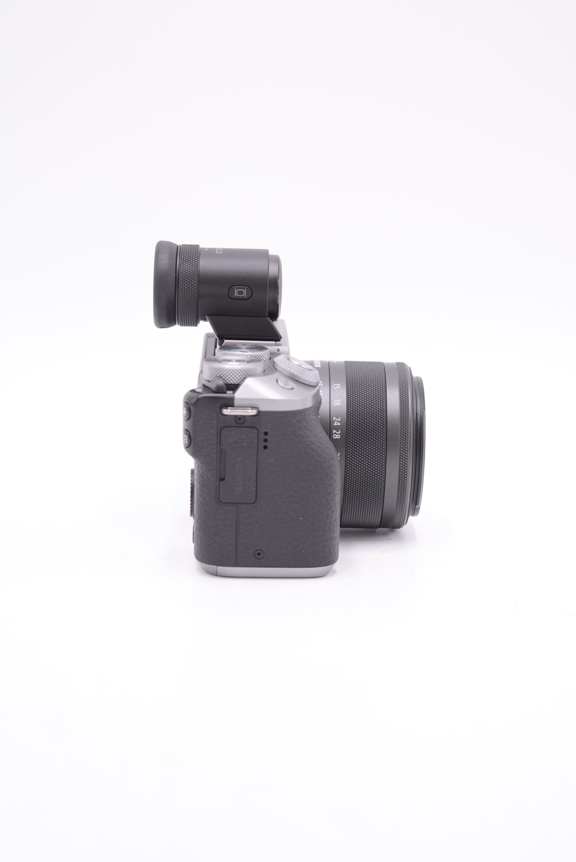 Canon EOS M6 Mark II Mirrorless Camera with EF-M 15-45mm f/3.5-6.3 Lens & EVF-DC2 Viewfinder - Perfect for Travel Photography, Vlogging & Street Shooting (Used)