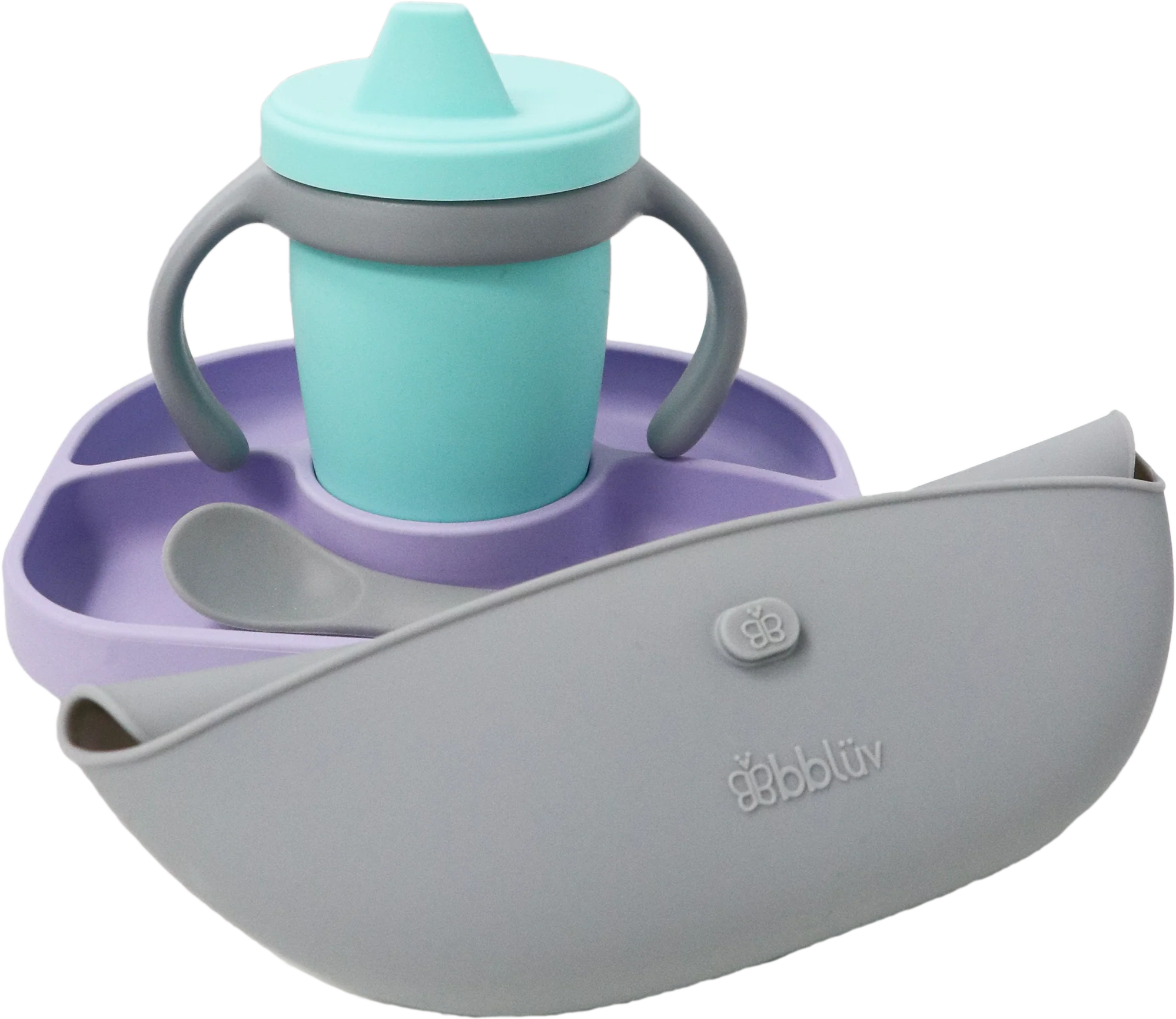 BBLÜV® Silicone Baby Feeding Set - BPA-Free, Soft & Durable Spoon, Fork & Bowl for Toddlers - Perfect for Weaning, Travel & Mess-Free Mealtime