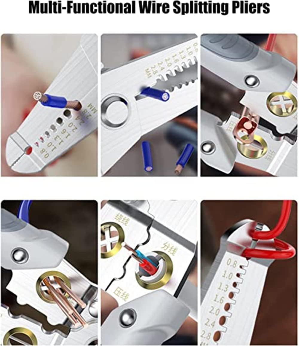 6-in-1 Multifunction Electrician Wire Plier Tool - Stripping, Cutting, Crimping for Electrical Work
