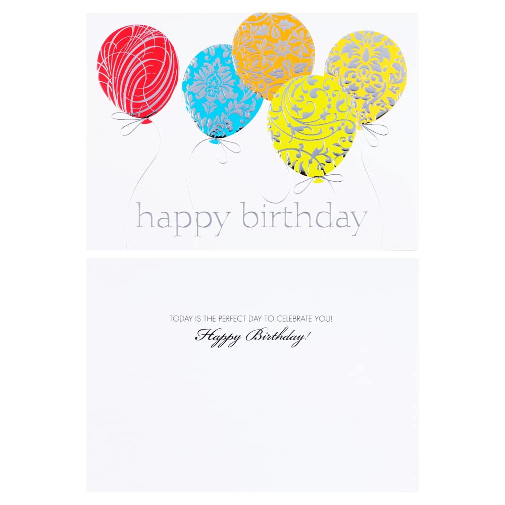 JAM Paper Blank Birthday Card Sets - Happy Birthday Assortment (50/Pack) - Perfect for Parties, Invitations & Greetings