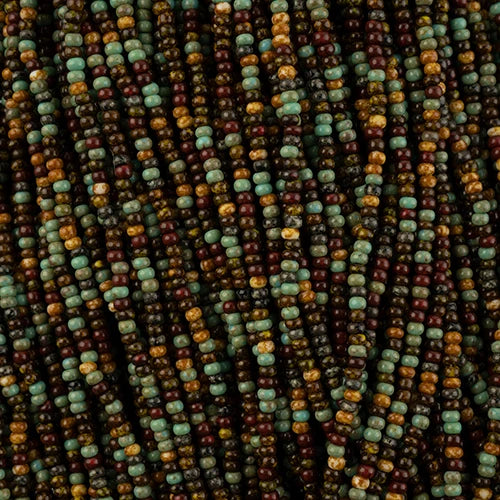 11/0 Czech Seed Beads #43133 Opaque Travertine Mix - 6 Strand Hank for Jewelry Making, Beading Crafts & DIY Projects - Perfect for Bracelets, Necklaces and Embroidery Designs