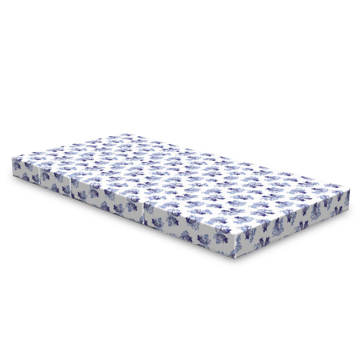 Ambesonne Japanese Style Carp Animal Foldable Mattress - 74.8