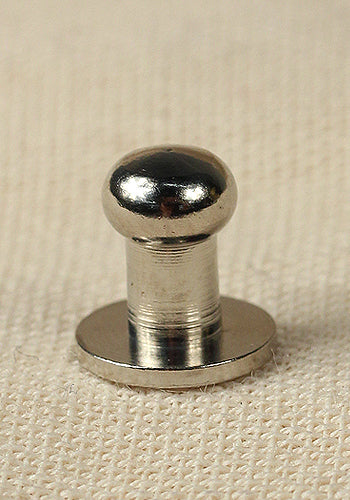 5x Brass/Nickel Button Head Rivets M3 (9.5x6.2mm) - Perfect for Leathercraft, DIY Projects & Industrial Fastening Applications