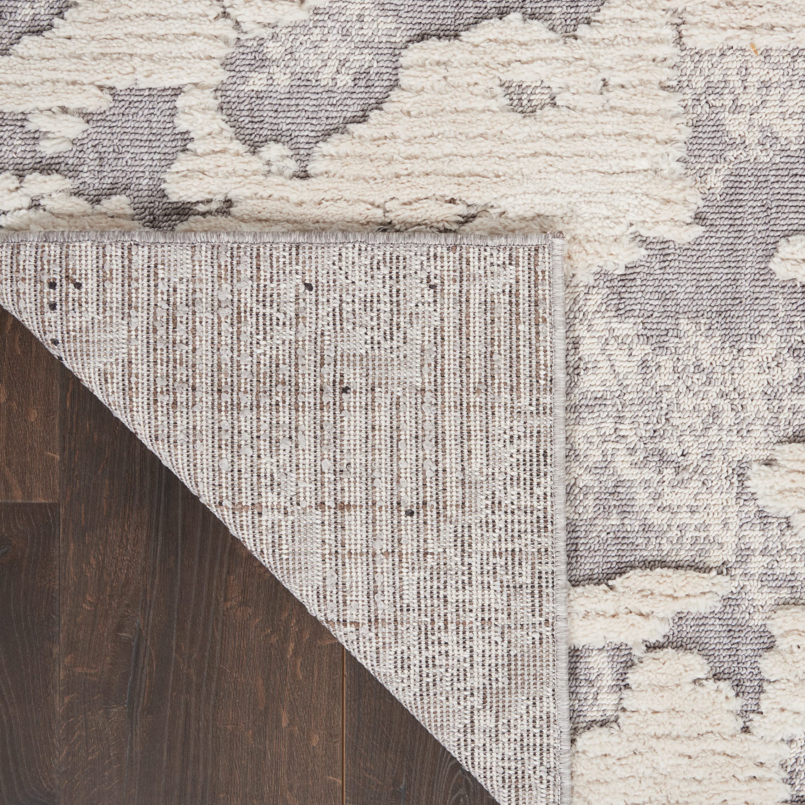 Nourison Textured Contemporary Abstract Ivory/Grey 4' x 6' Area Rug - Easy to Clean, Non-Shedding, Soft & Durable - Perfect for Bedroom, Living Room, Dining Room & Kitchen Decor (4x6)