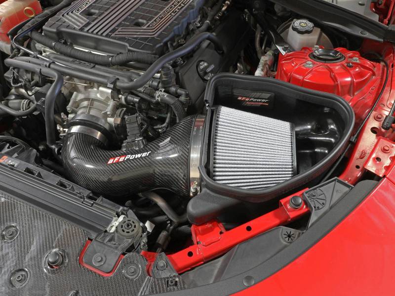 aFe 17-12 Chevrolet Camaro ZL1 (6.2L V8) Track Series Carbon Fiber Cold Air Intake System with Pro DRY S Filters - Performance Upgrade for Racing & Street Driving