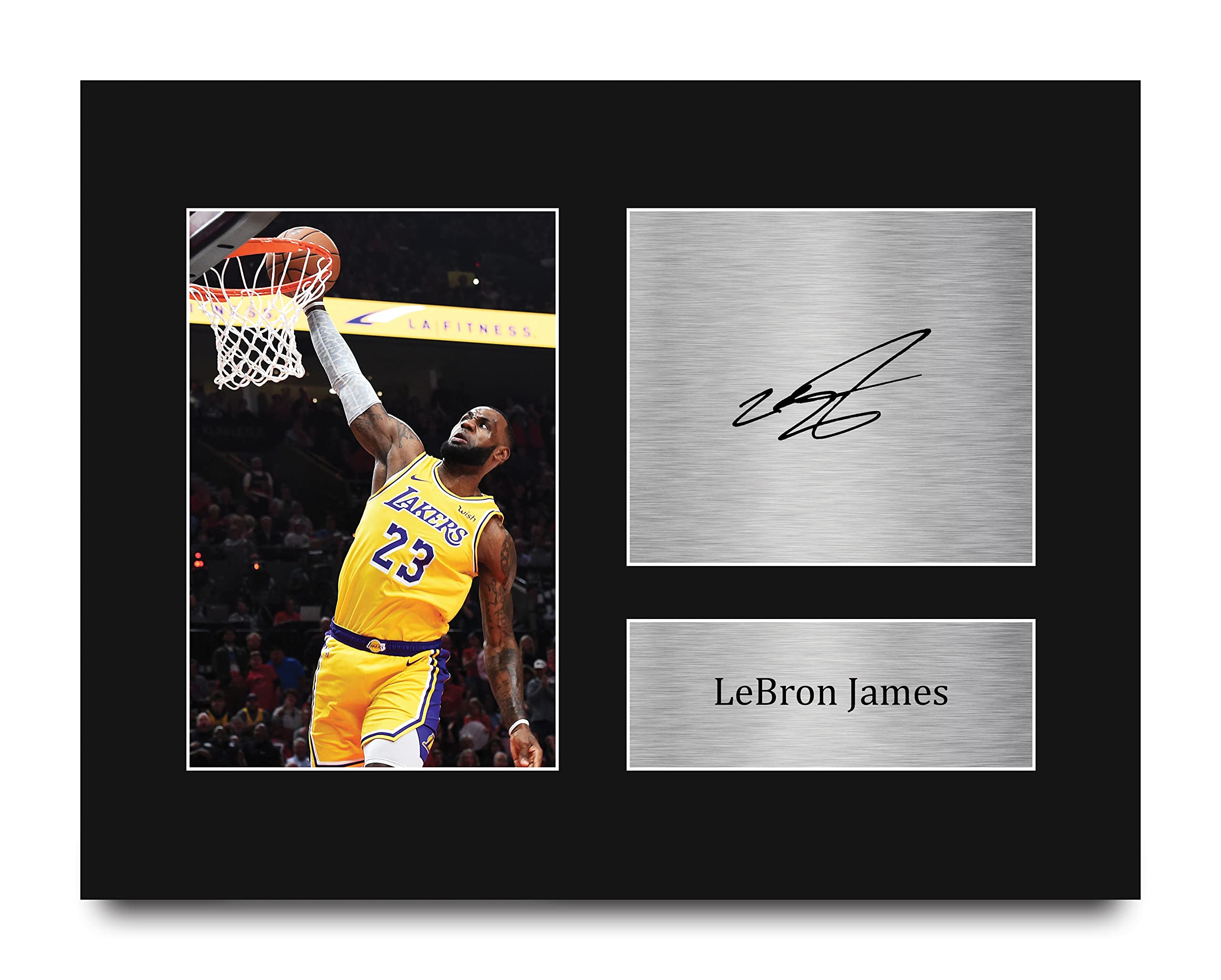 LeBron James Autographed Basketball Photo - Signed Memorabilia for Fans - US Letter Size - Perfect for Man Cave, Sports Room Decor & Gift for NBA Lovers