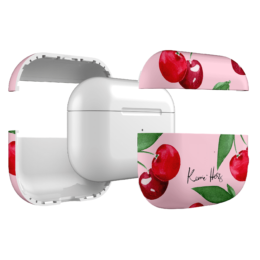 Premium Cherry Rose AirPods Pro Case - Cute Floral Design Protective Cover for Apple AirPods Pro (2019/2022) | Perfect Gift for Women, Girls - Use at Gym, Work, Travel & Daily Commute