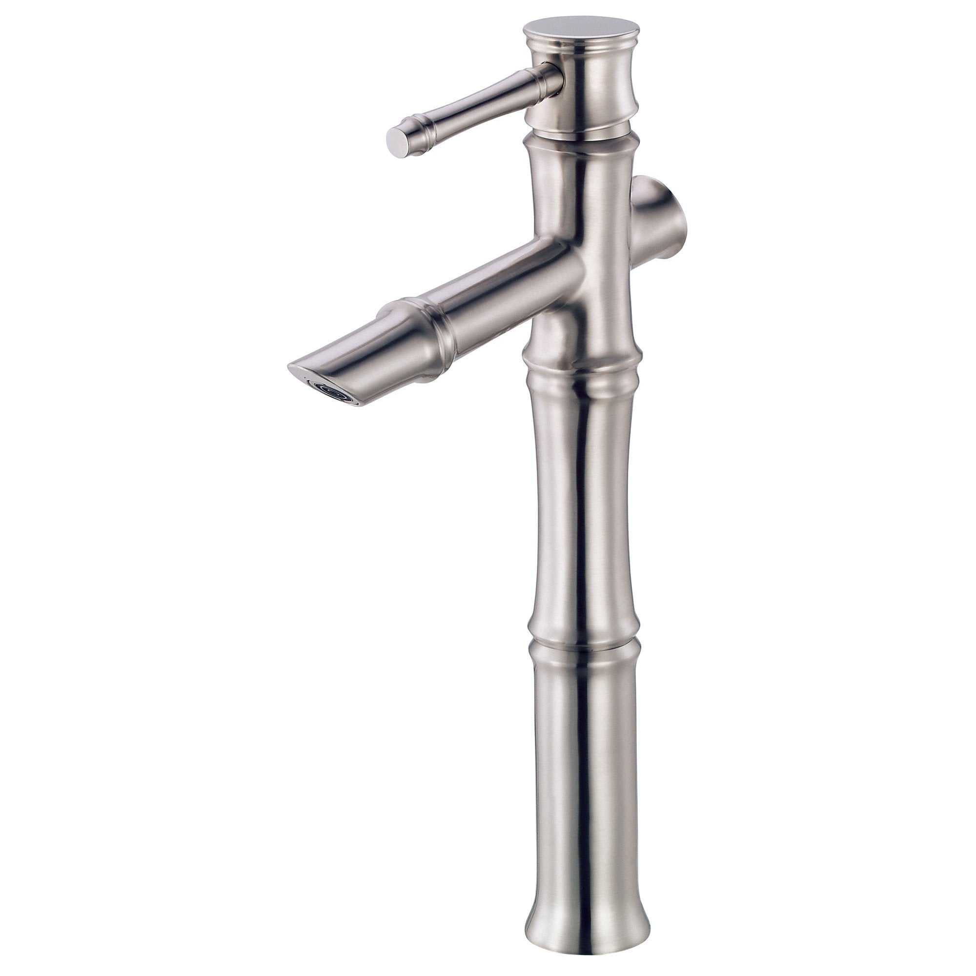 Danze South Sea Brushed Nickel Single Handle Vessel Sink Faucet with Grid Drain - Modern Bathroom Vanity Faucet for Powder Room & Guest Bathroom Decor