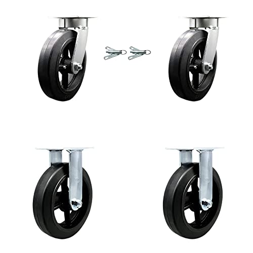 2 Swivel w/2 Bolt On Swivel Locks - 2 Rigid