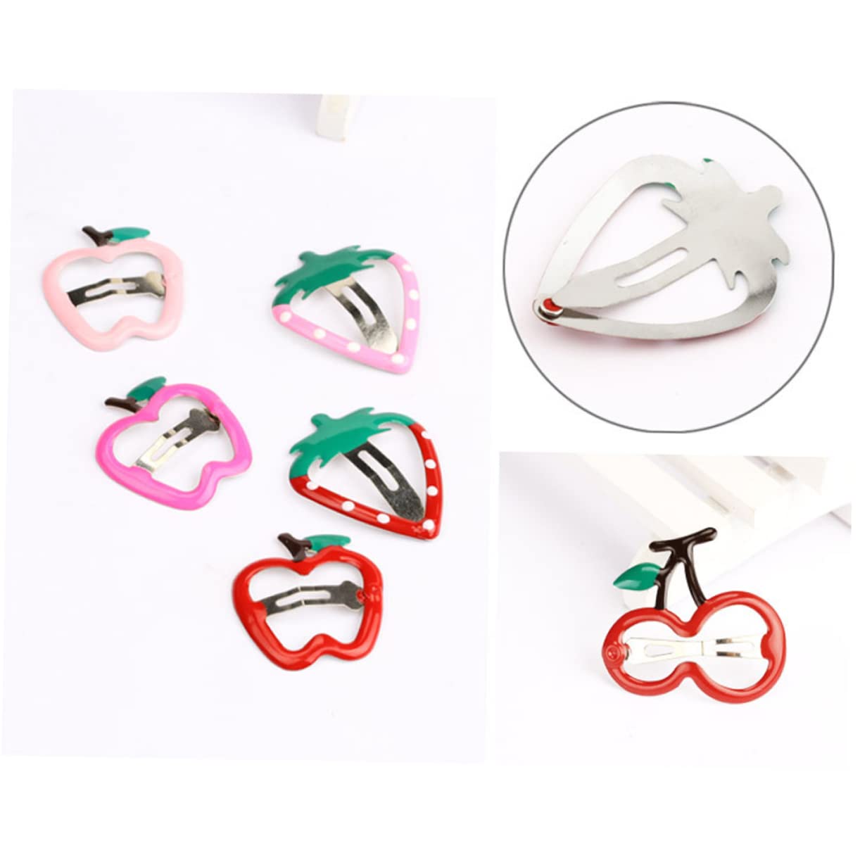 Beaupretty 30pcs Cute Fruit Hair Clips for Girls - Metal Snap Barrettes for Kids, Comfortable & Adorable Hair Accessories - Perfect for School, Parties & Daily Styling